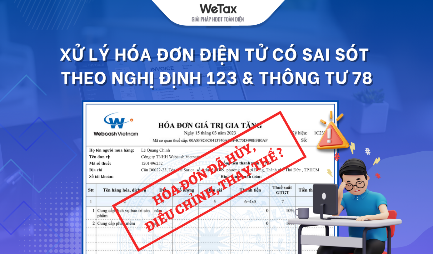 [2024] Hướng dẫn xử lý hóa đơn điện tử sai MST, sai tên công ty,
                                          sai số tiền cực kỳ đơn giản